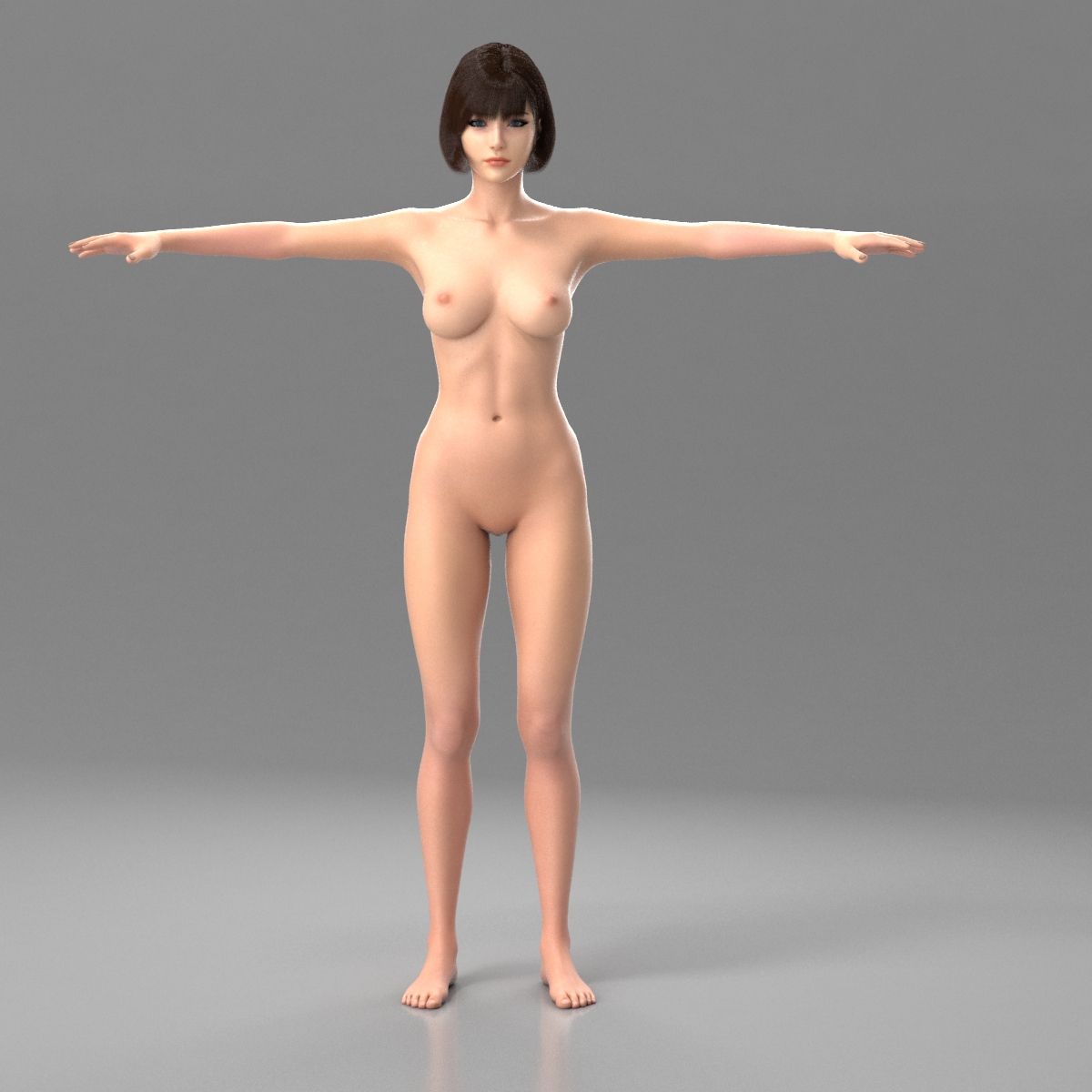 Rigged Female Naked Bikini Girl D Model Turbosquid