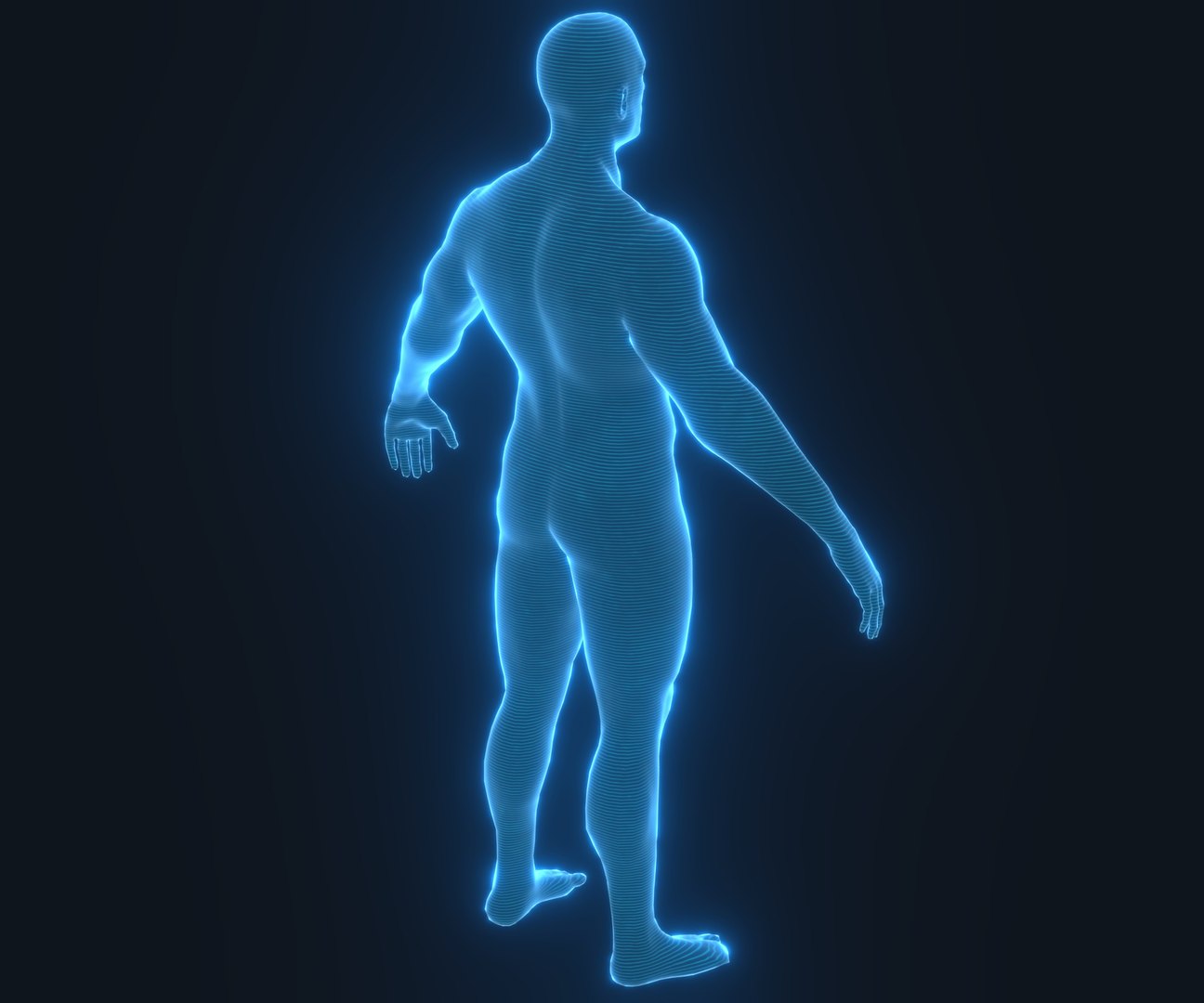 Human Hologram Male 3D Model TurboSquid 1687549