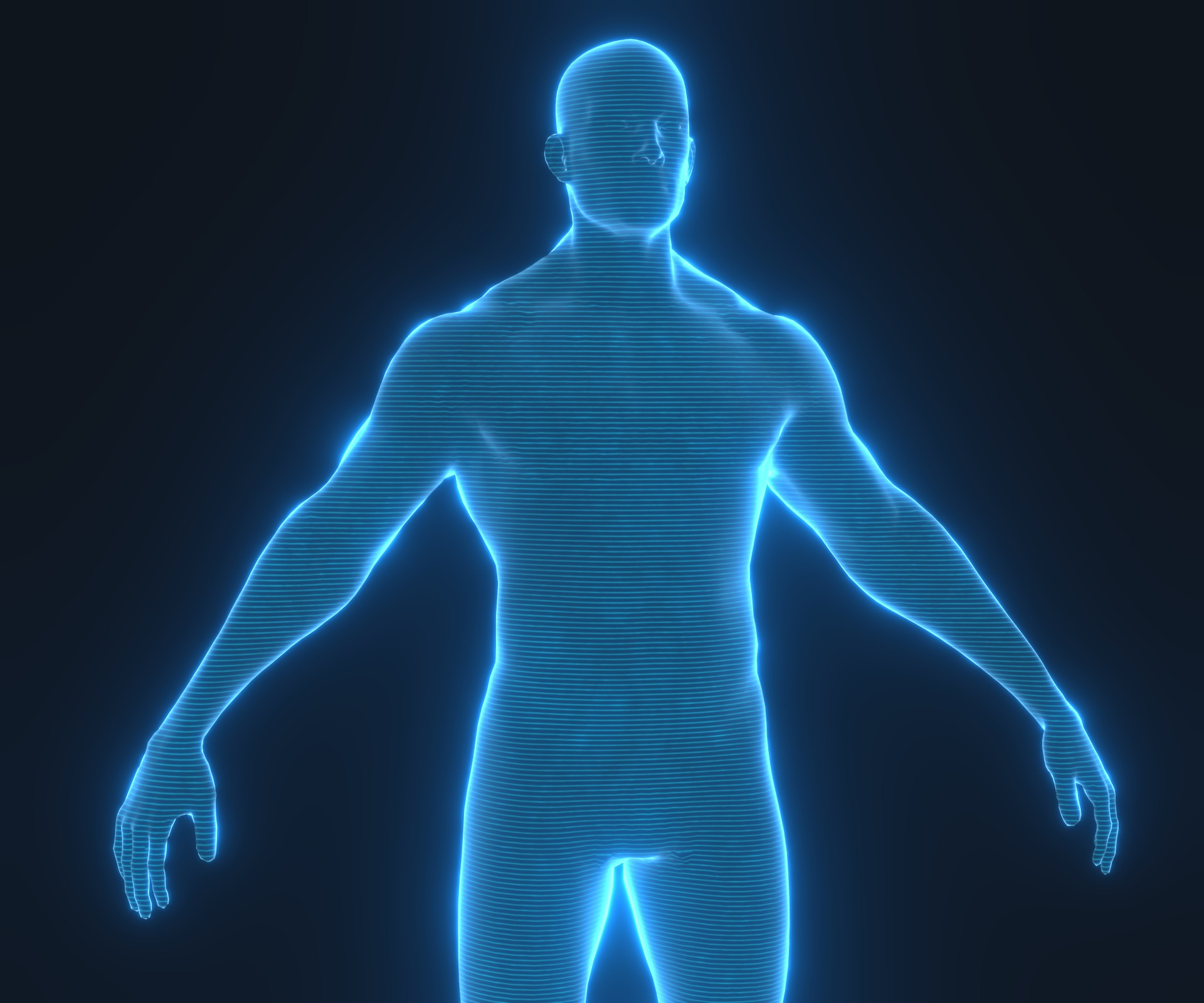 Human Hologram Male D Model Turbosquid