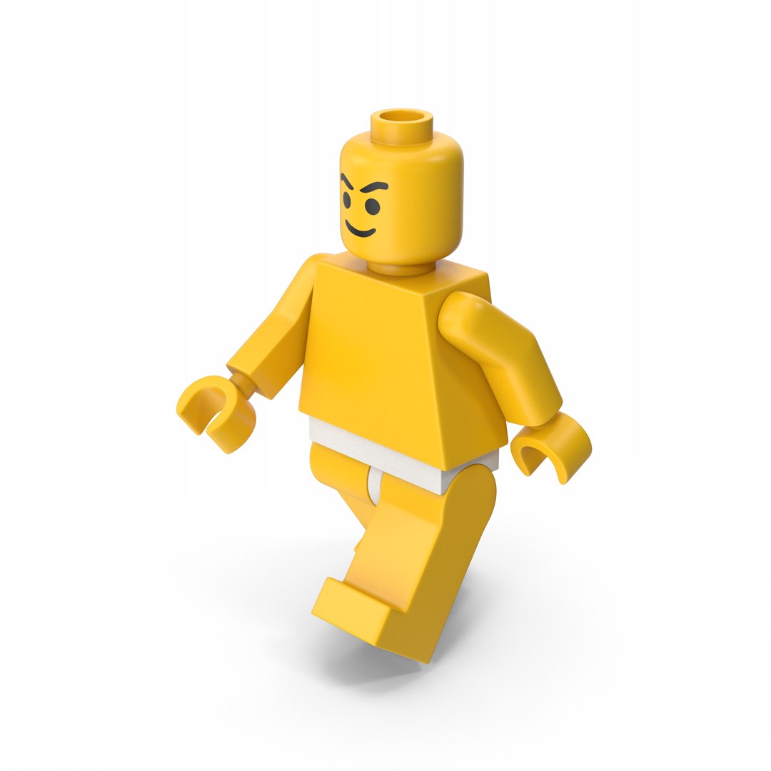 D Walking Naked Legoman Turbosquid