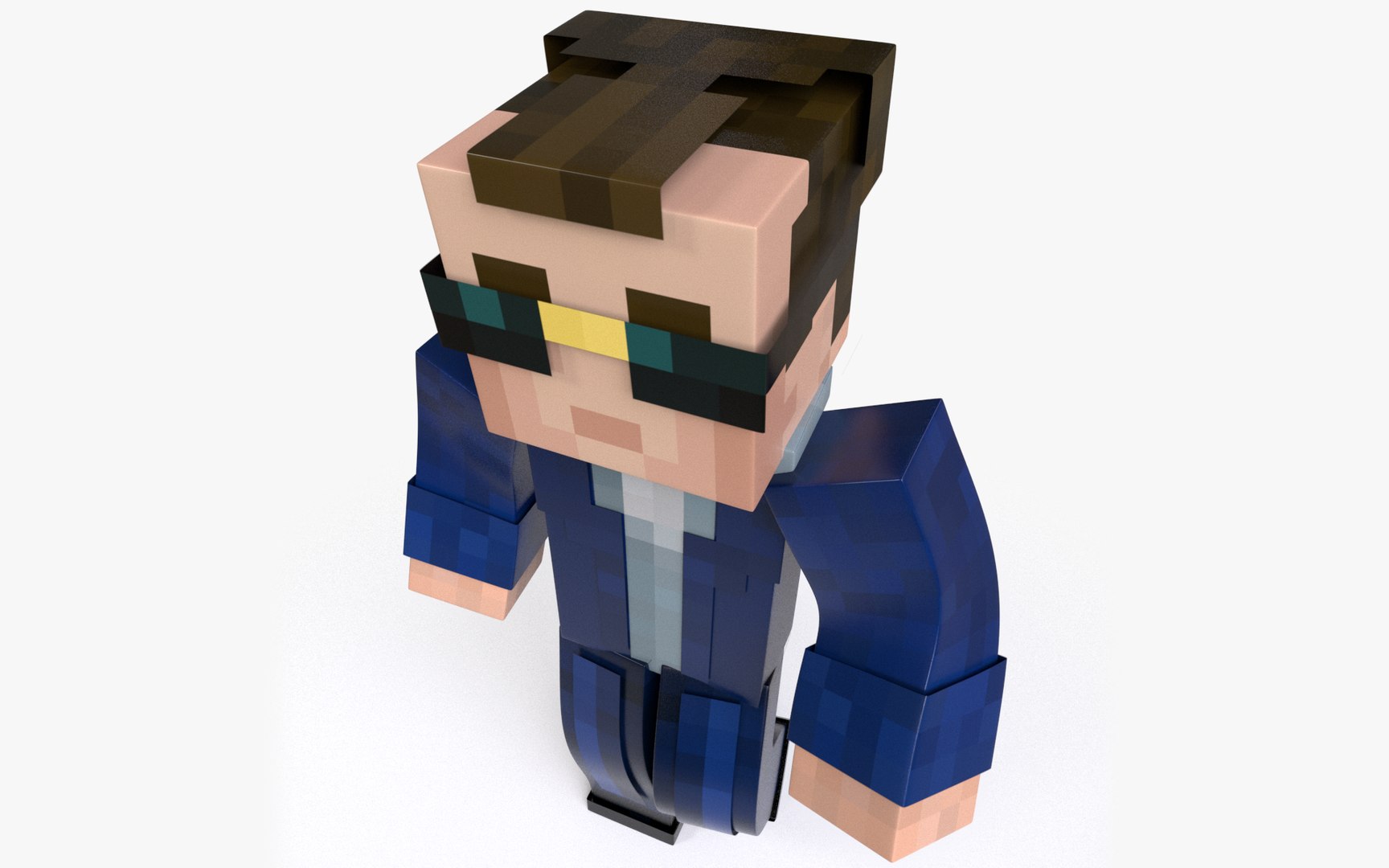 Agent Minecraft Mixamo Animatable Vray Arnold D Model Turbosquid