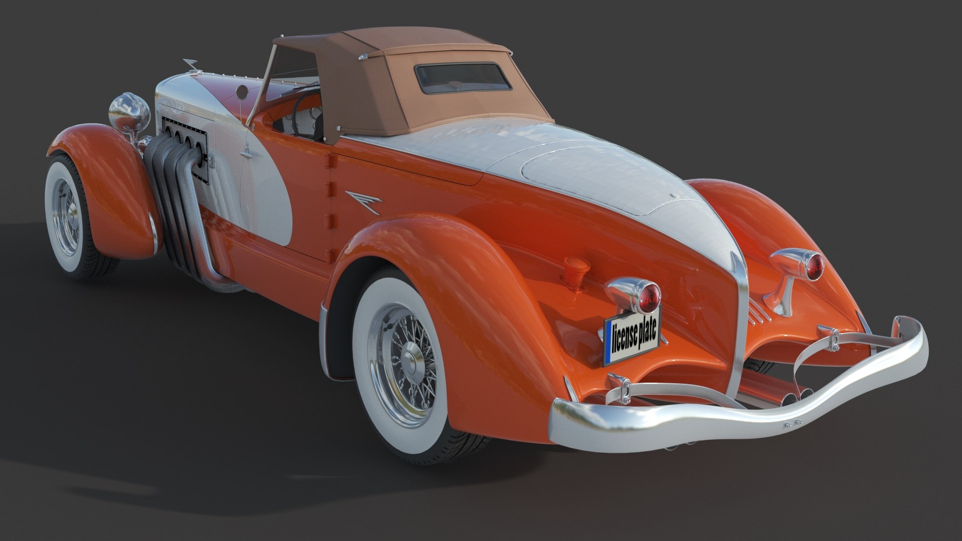 Duesenberg Sj Boattail Speedster D Model Turbosquid