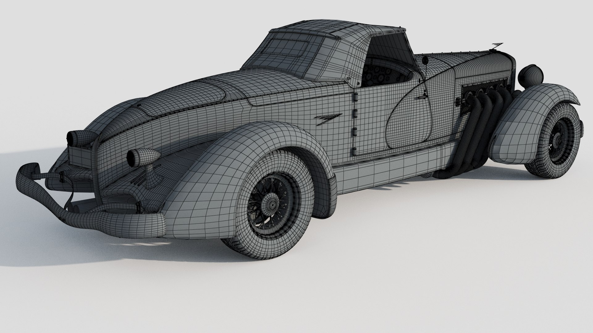 Duesenberg SJ Boattail Speedster 3D Model TurboSquid 1985485