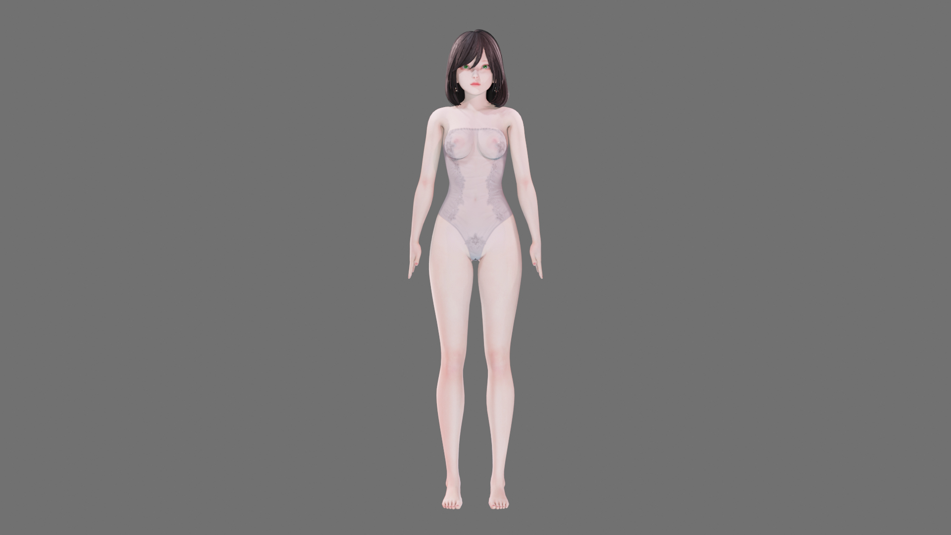 Lingerie Clothes Rigged Unreal Unity Blender Animated Realistic Female Character