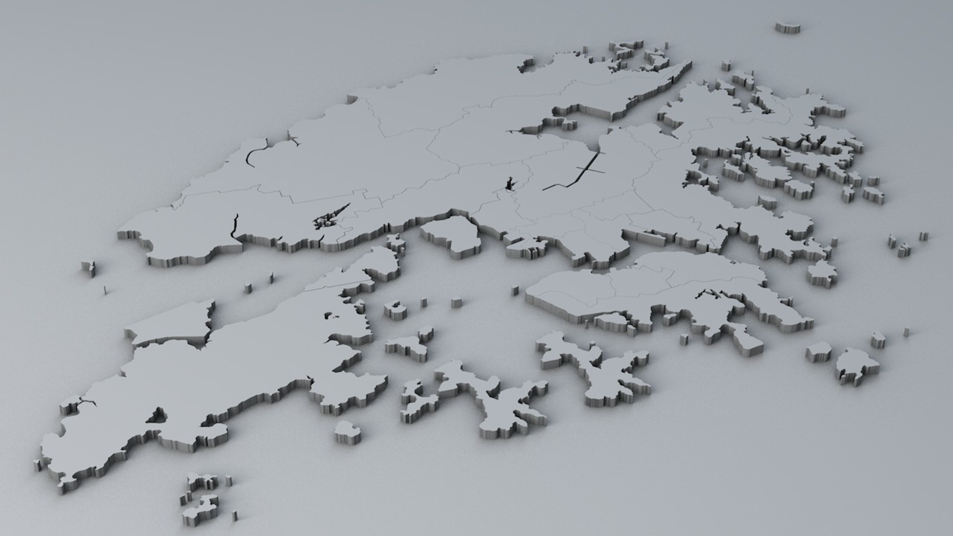 Districts Hong Kong D Model Turbosquid