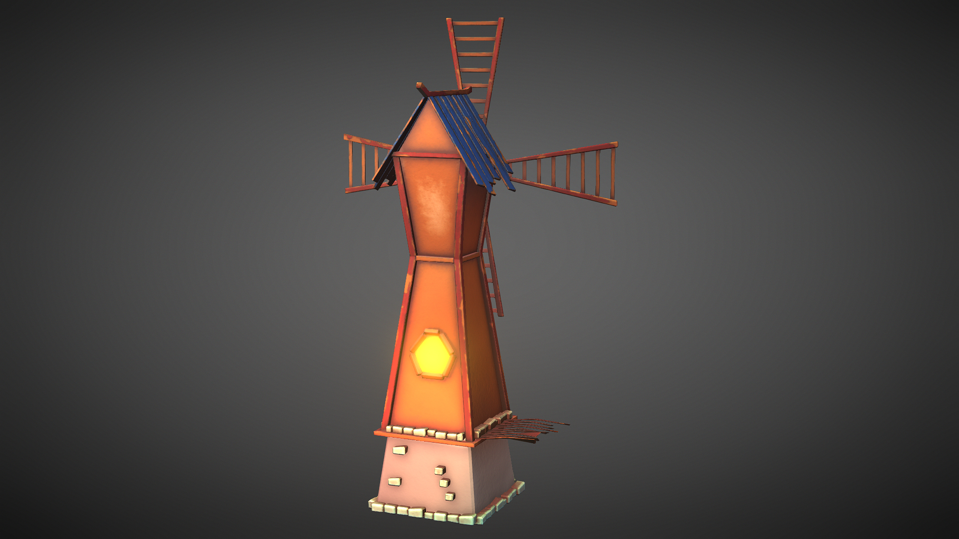 D Stylized Windmill Model Turbosquid