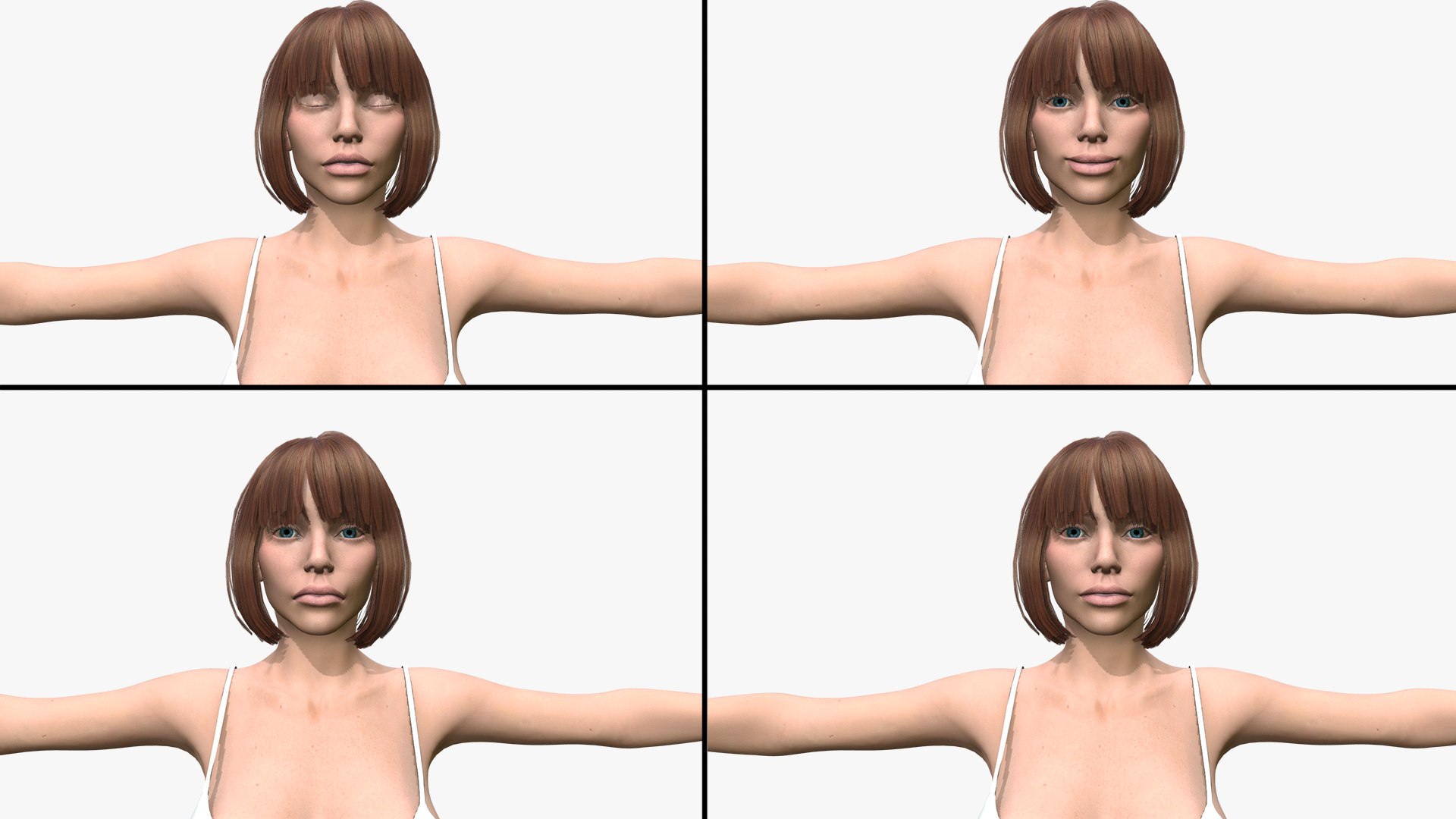 3D Lidia Game Redy Naked TurboSquid 1934217