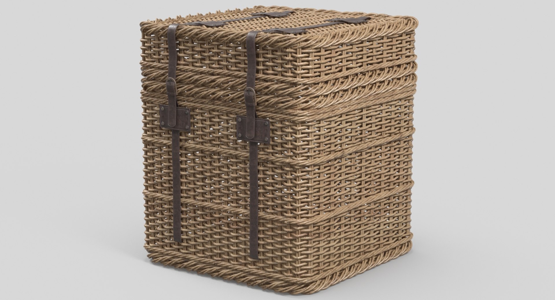 Wicker Baskets Model Turbosquid