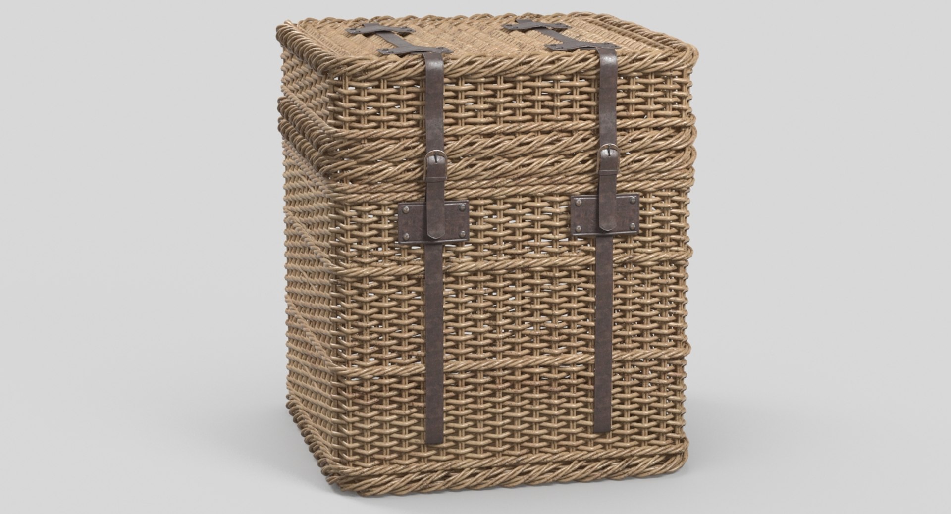 Wicker Baskets Model Turbosquid