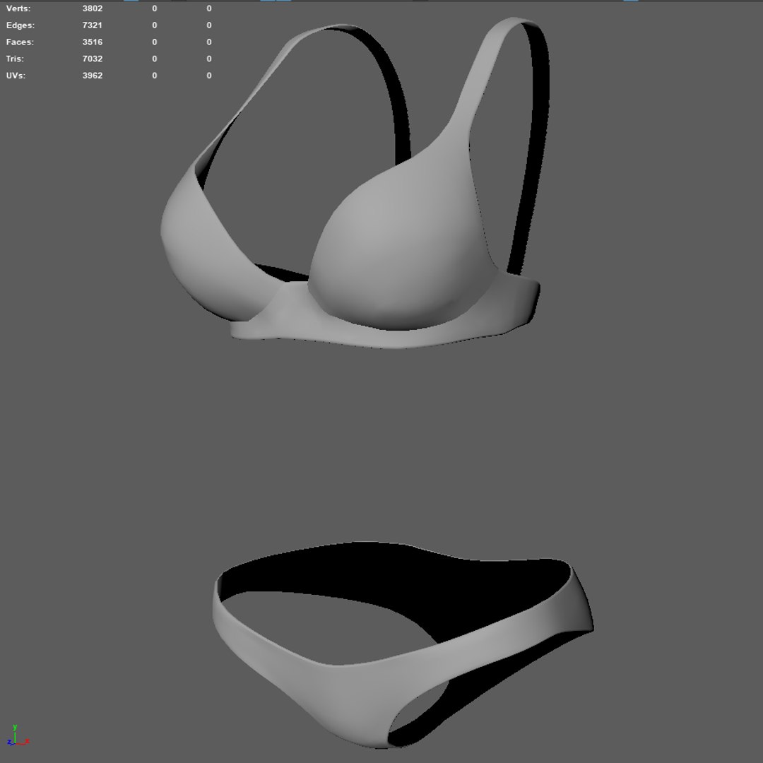 Colorful Bikini Swimsuit D Model Turbosquid