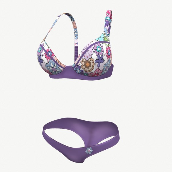 Colorful Bikini Swimsuit D Model Turbosquid