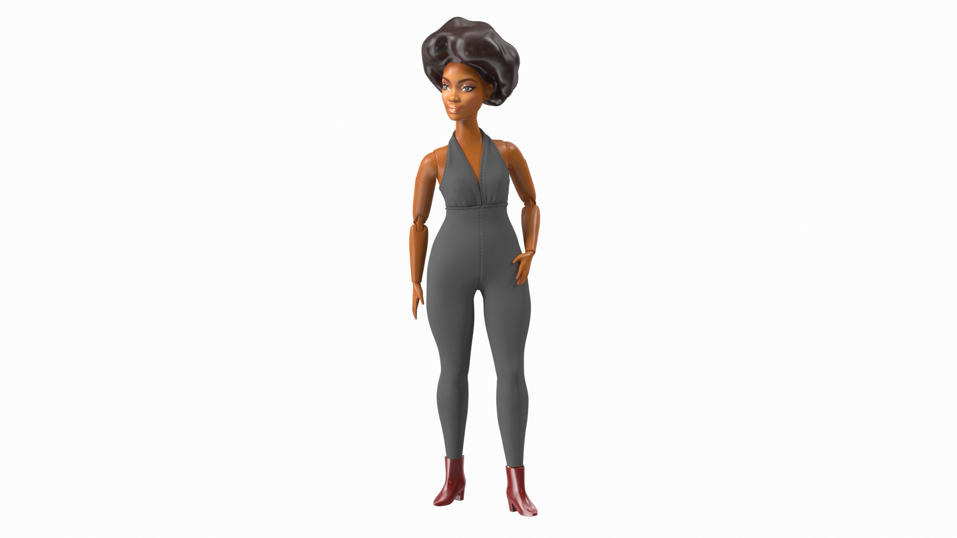 D Toy Doll Curvy Brunette Dressed Model Turbosquid