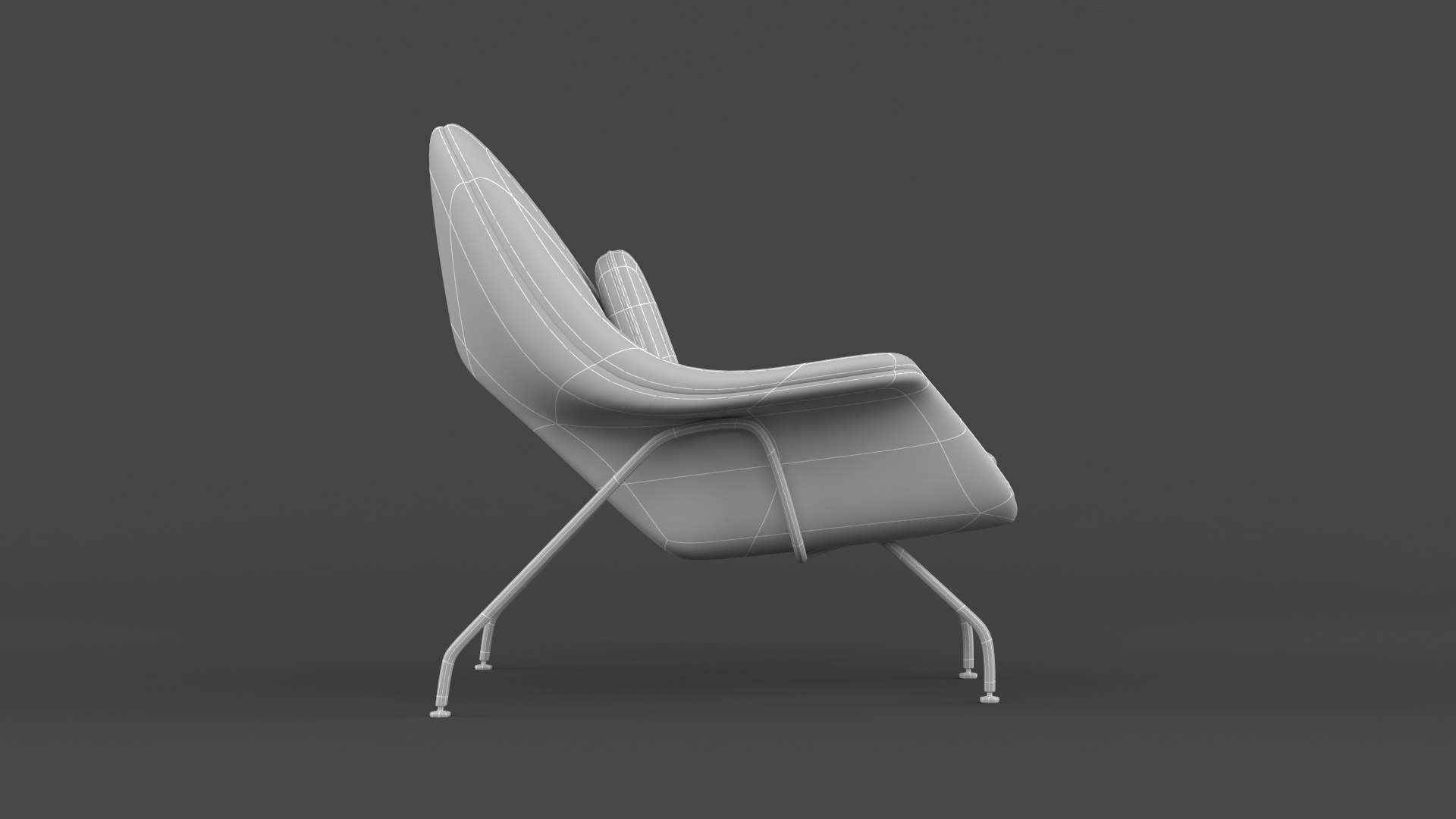 3D Womb Chair And Ottoman Model TurboSquid 1969894