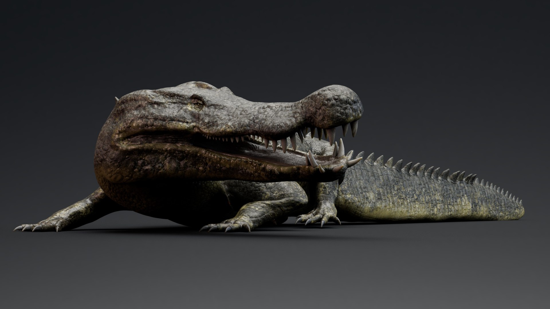 D Model Deinosuchus Crocodile Unreal Engine Unity Project