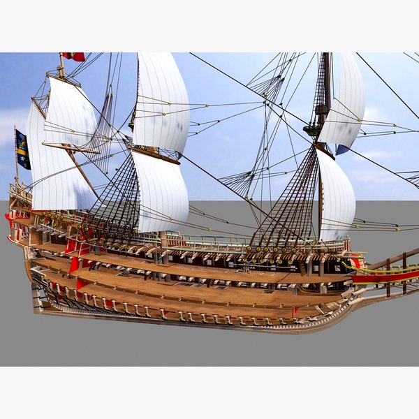 Modelo D Royal Ship Vasa Part The Hull And Part The Rigging