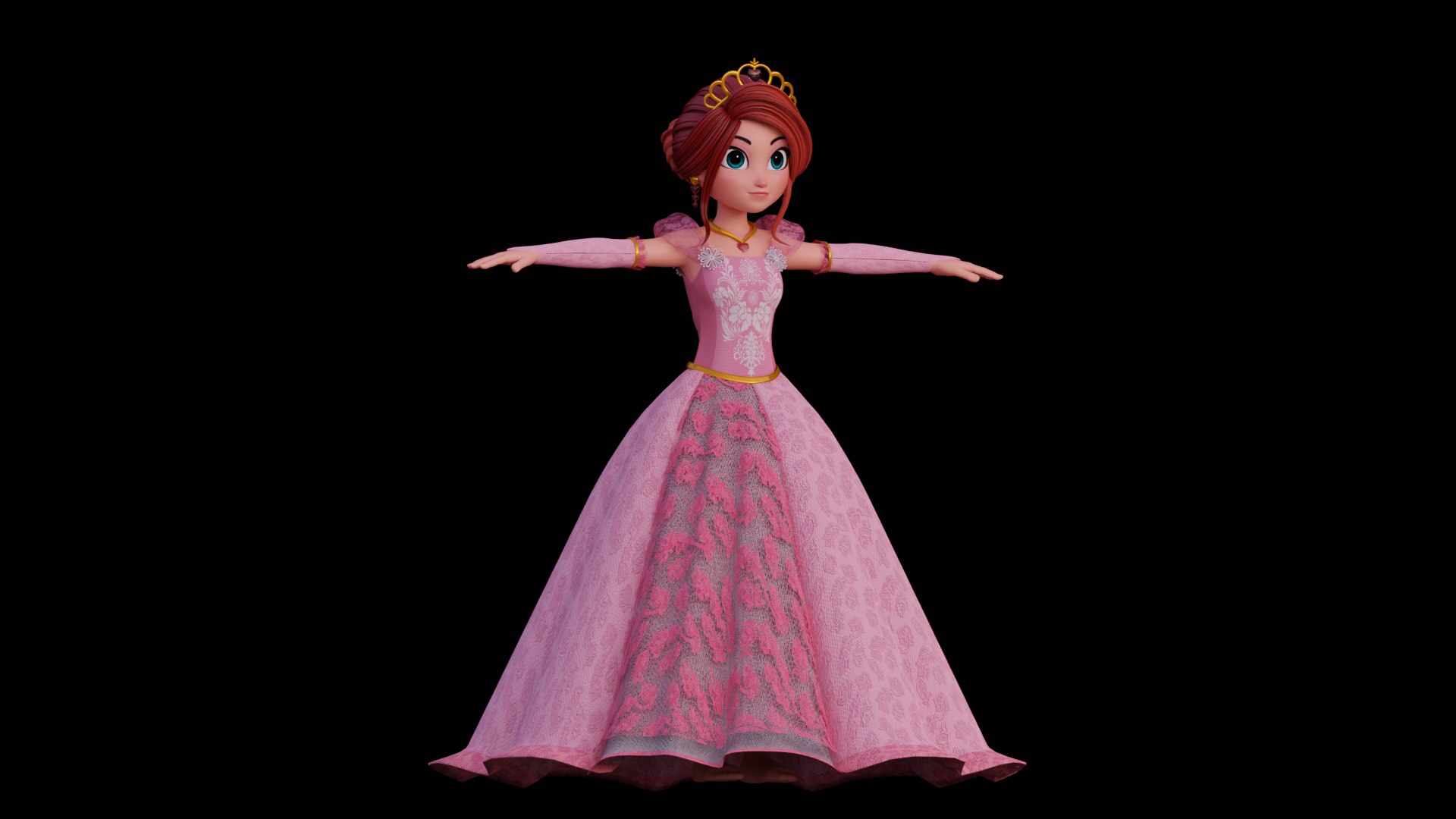 Disney Style Princess Fully Rigged D Turbosquid