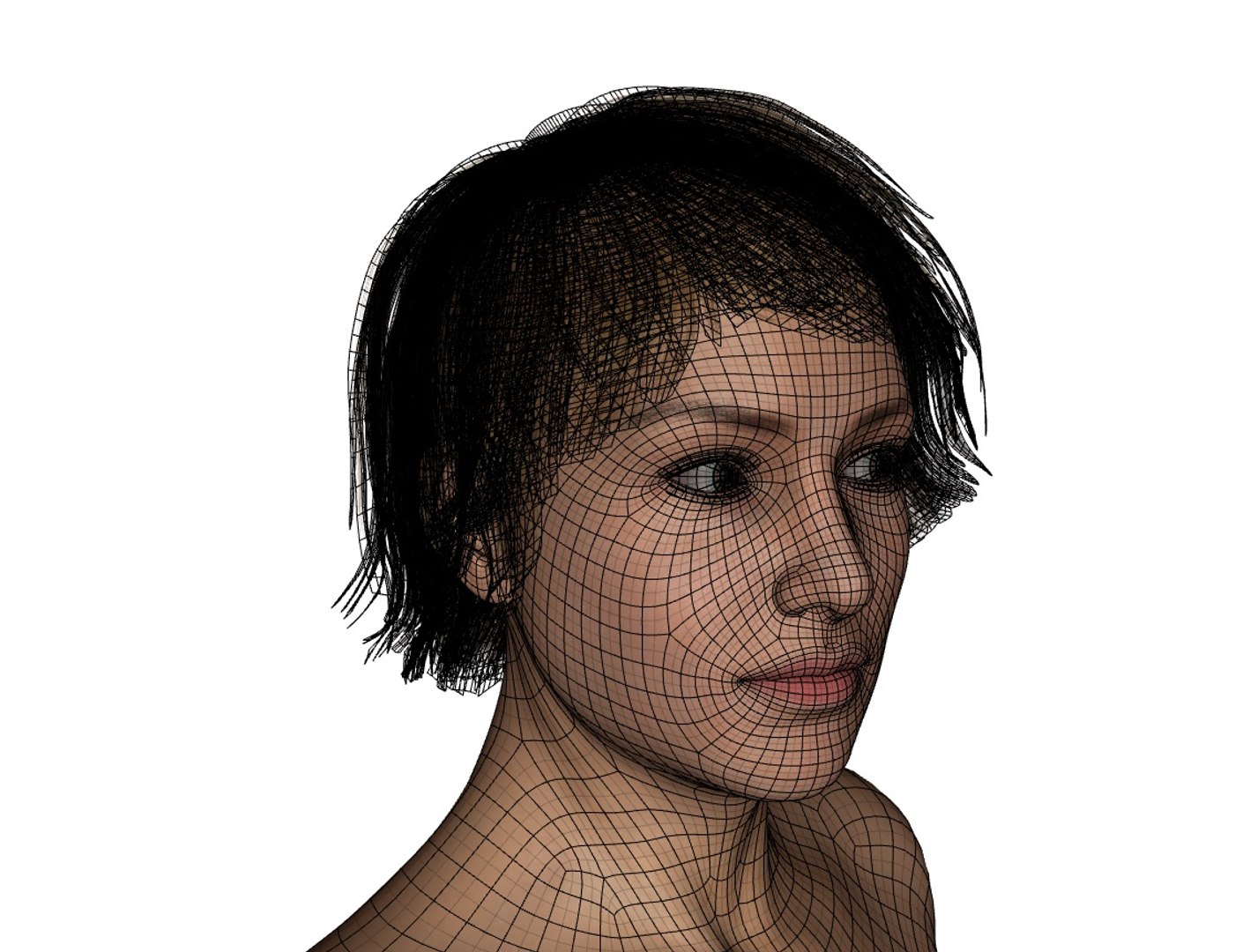 3D Woman Character Rigged Model TurboSquid 1600437