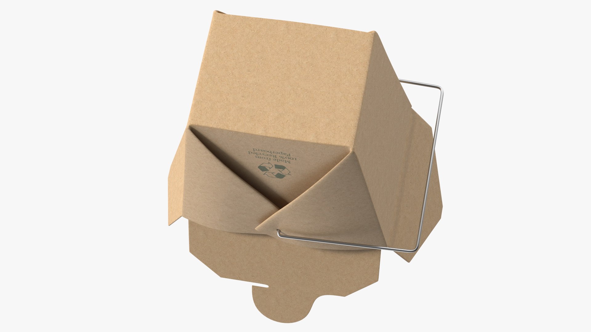 D Kraft Paper Take Out Food Container Oz Opened Turbosquid