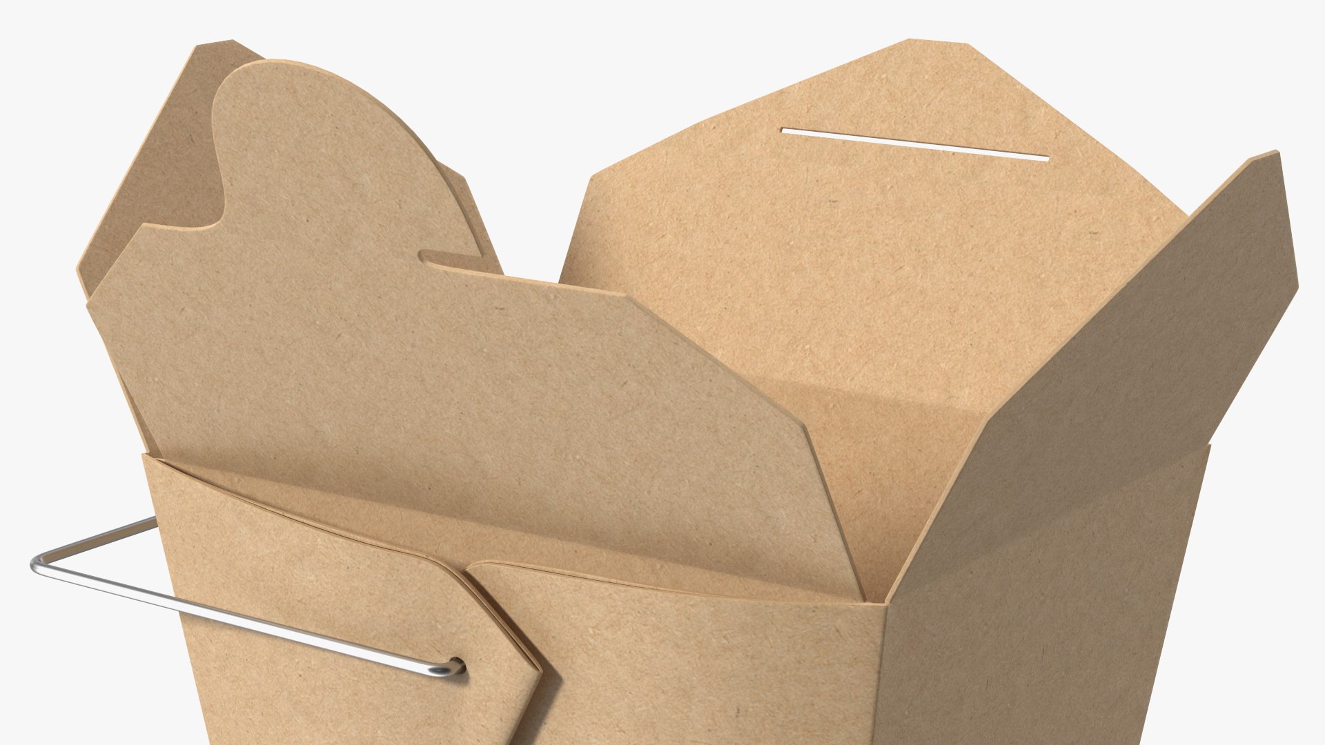 D Kraft Paper Take Out Food Container Oz Opened Turbosquid