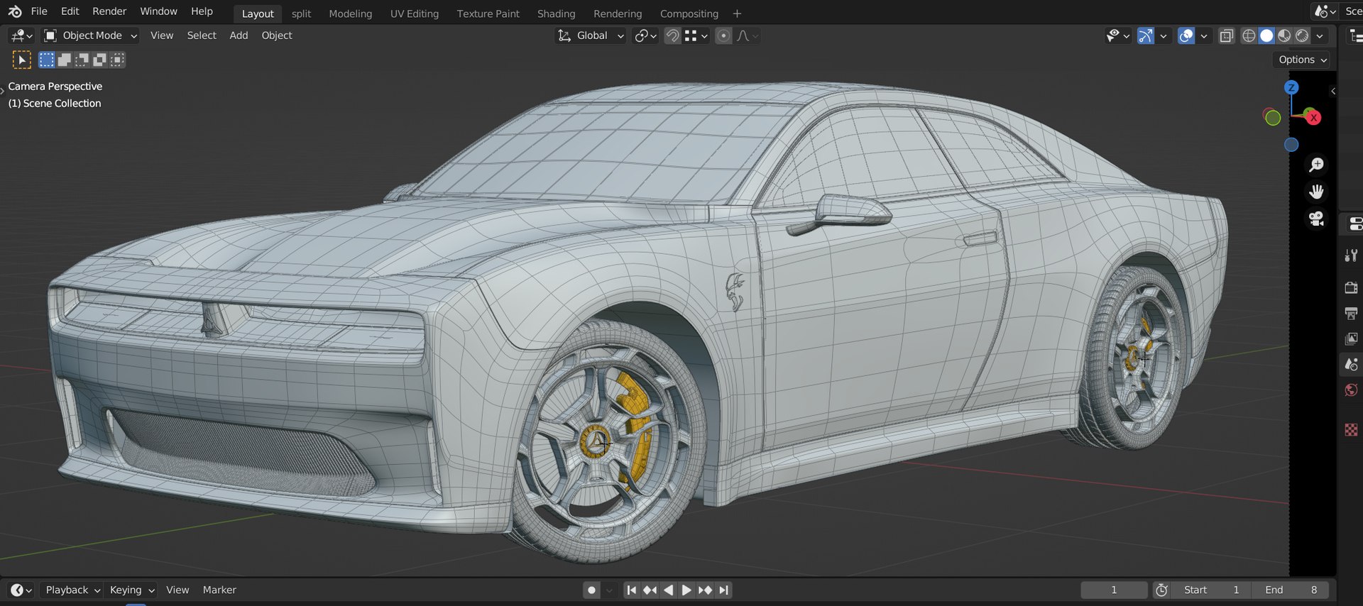 Dodge Charger Daytona Srt Banshee With Car Interior D Model