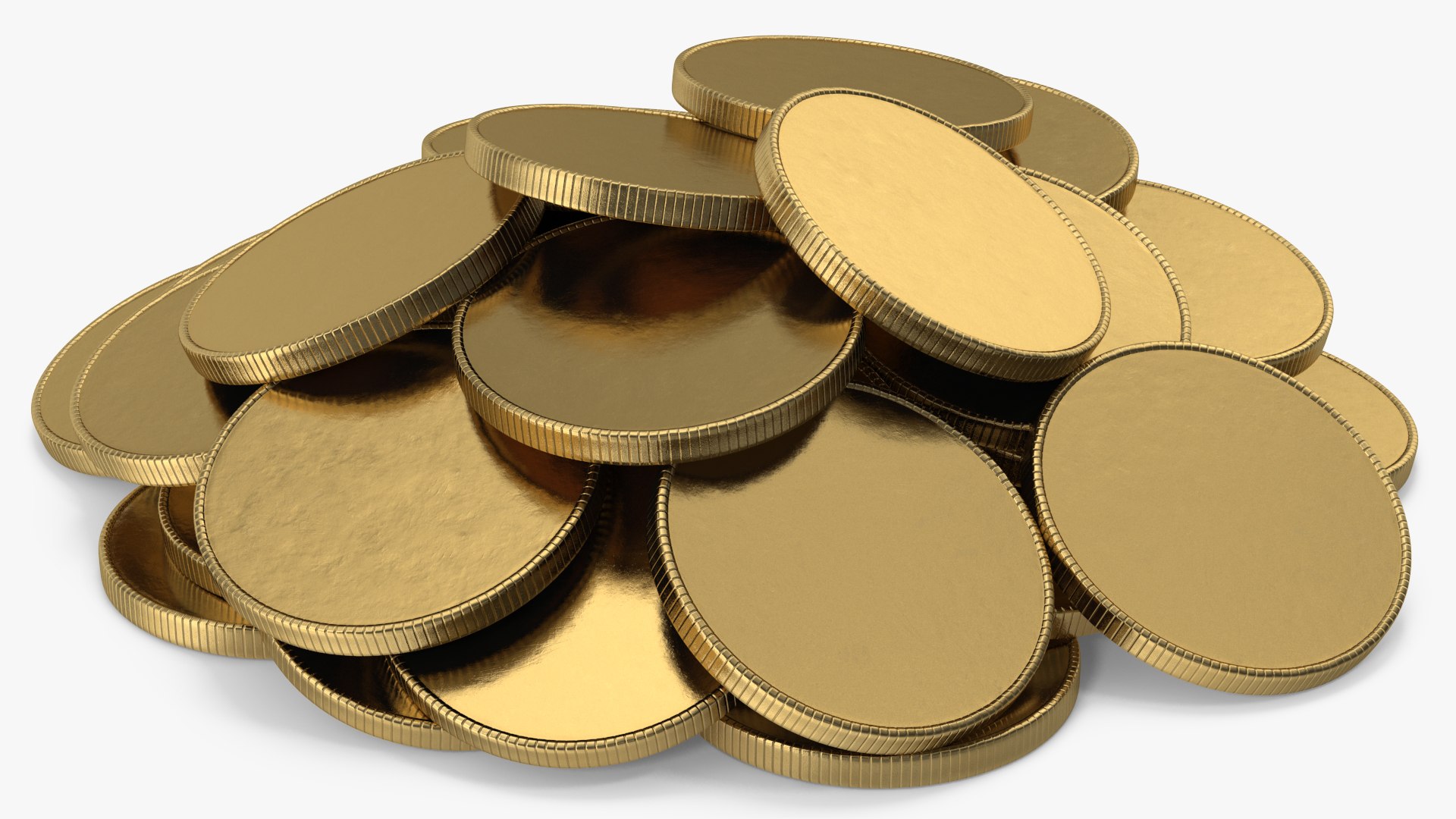 3D Gold Coins Model TurboSquid 1932807