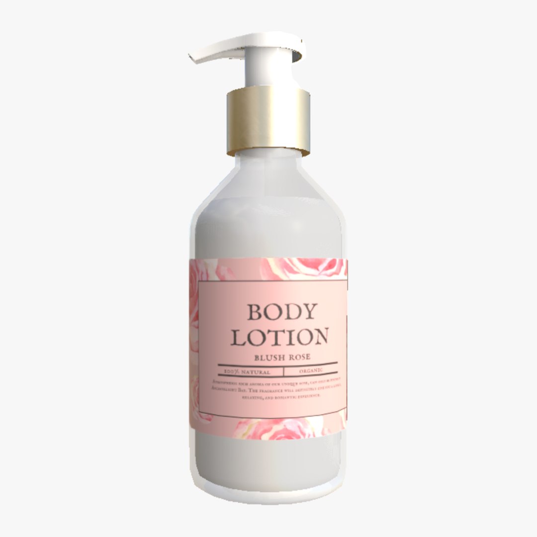 Rose Body Lotion D Turbosquid