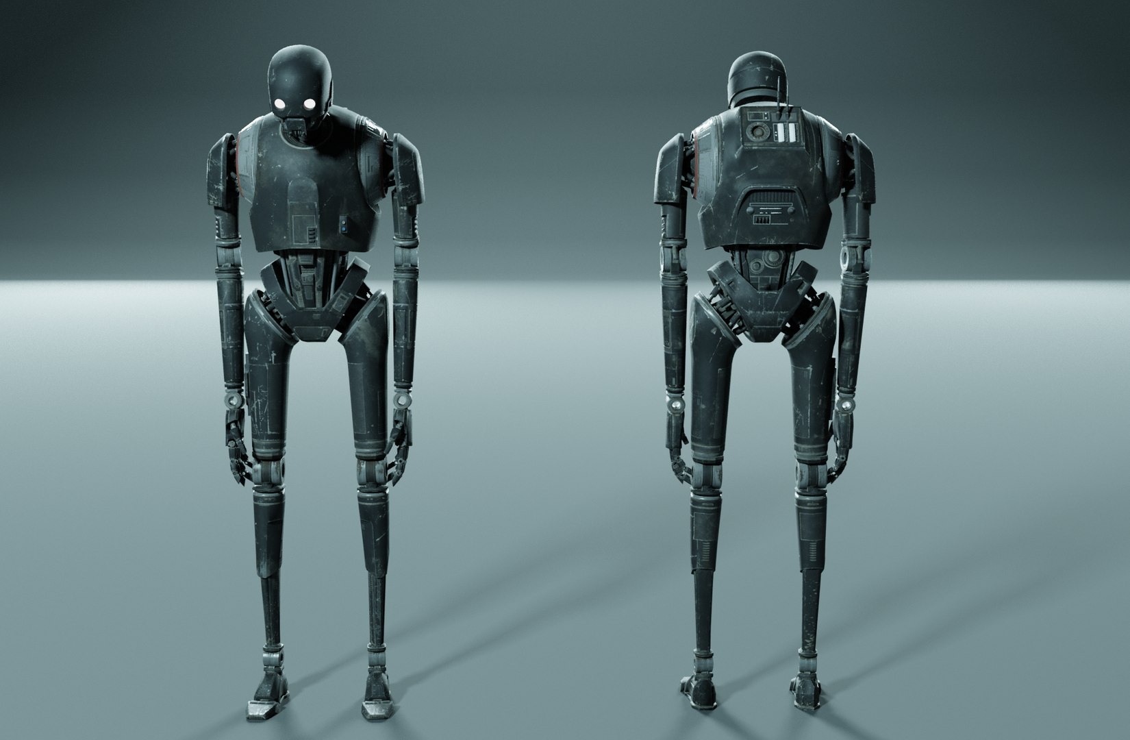 K 2SO Star Wars Droid 3D Model Low Poly 3D Model 3D Model TurboSquid