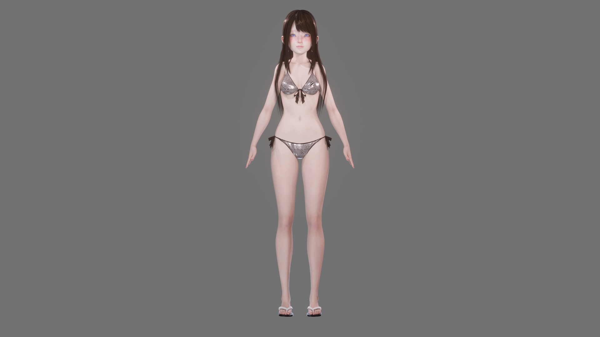Bikini Model Realistic Female Character Blender Eevee D Model Turbosquid