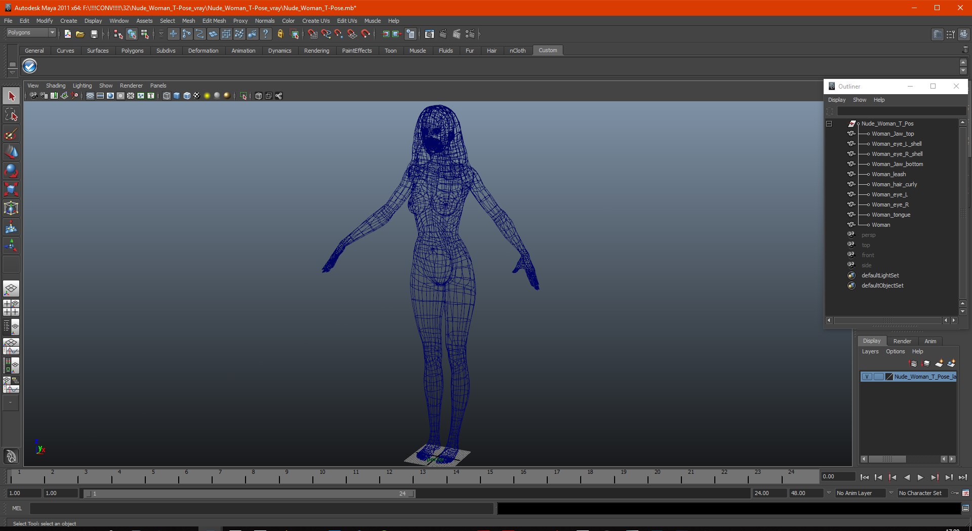 3D Nude Woman T Pose Model TurboSquid 1500049