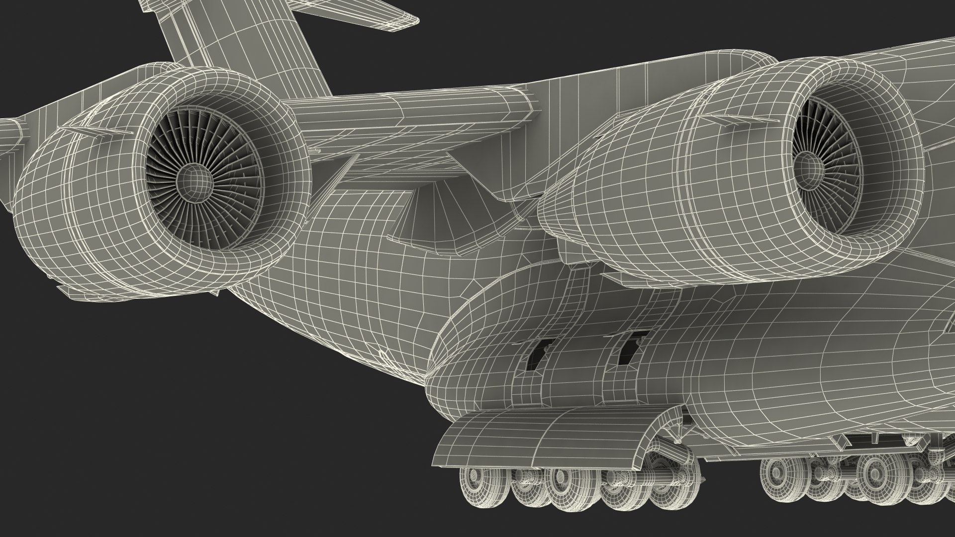 3D Boeing C17 Globemaster III Transport Aircraft Rigged Model