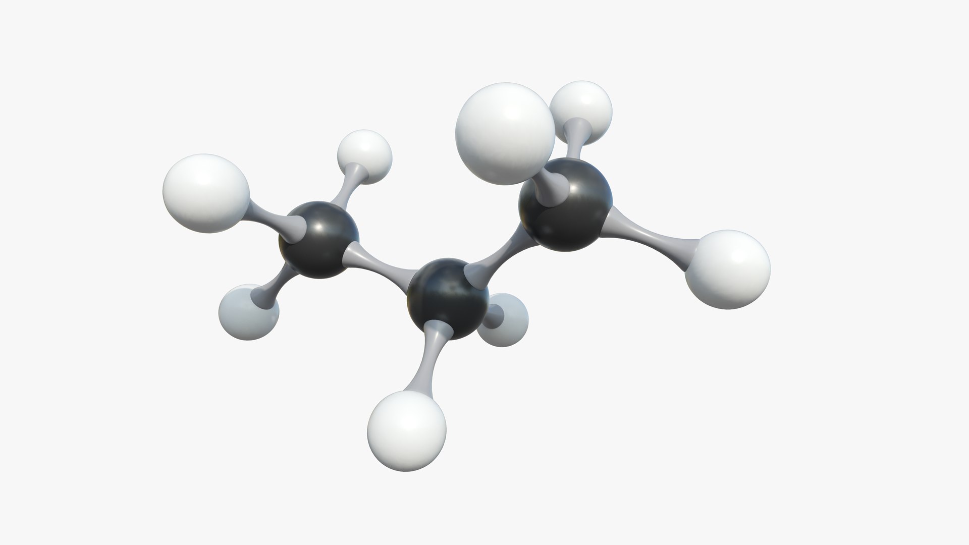 3D Propane Molecule With PBR 4K 8K TurboSquid 1945377