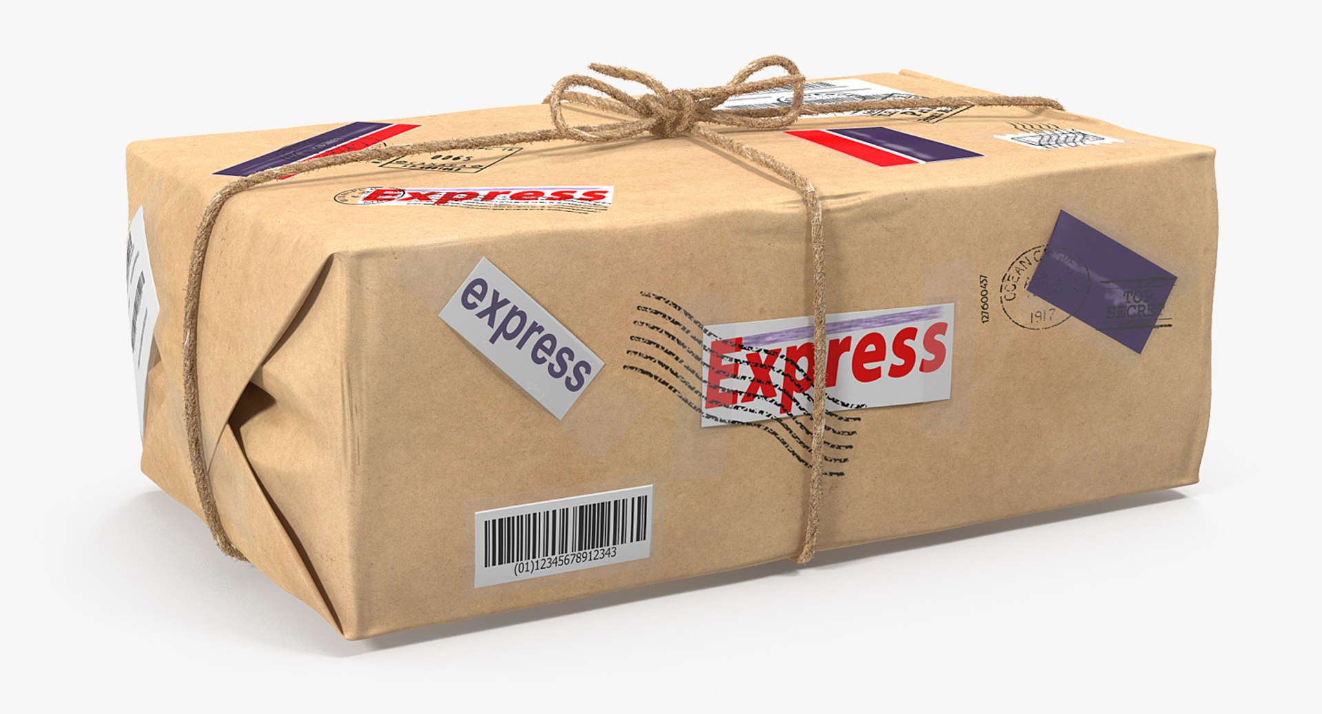 Postal Mail Package Packing Model Turbosquid