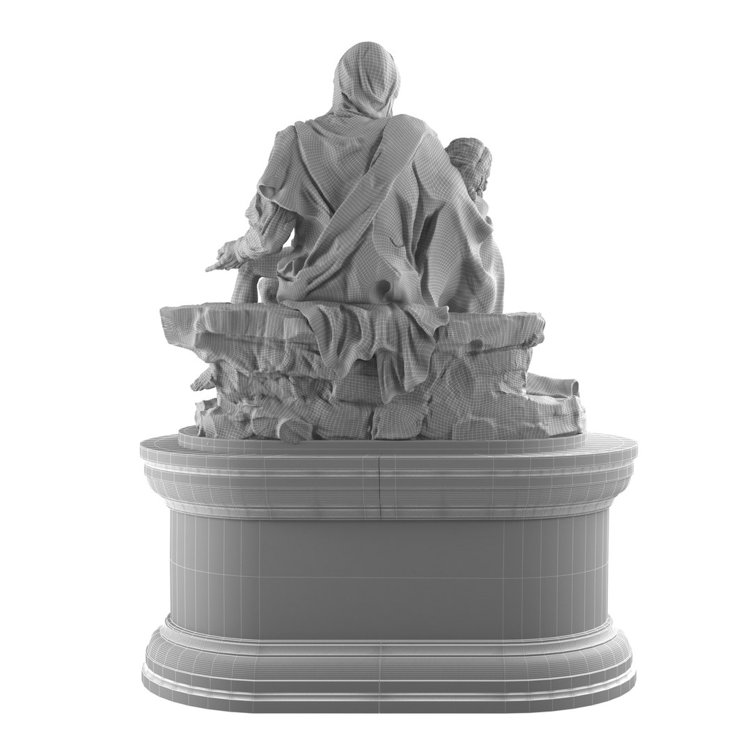 3d Obj Pieta Statue Michelangelo