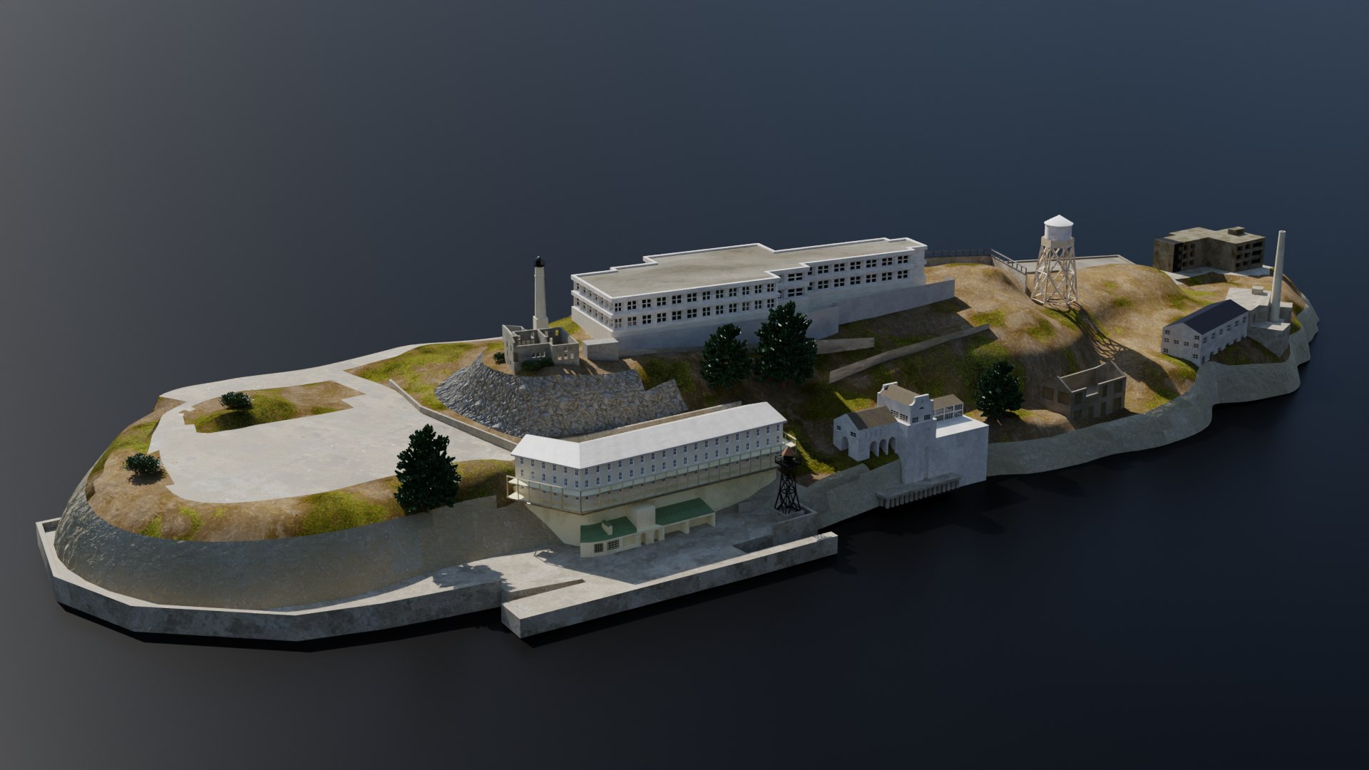 Alcatraz Island Model TurboSquid 2092207