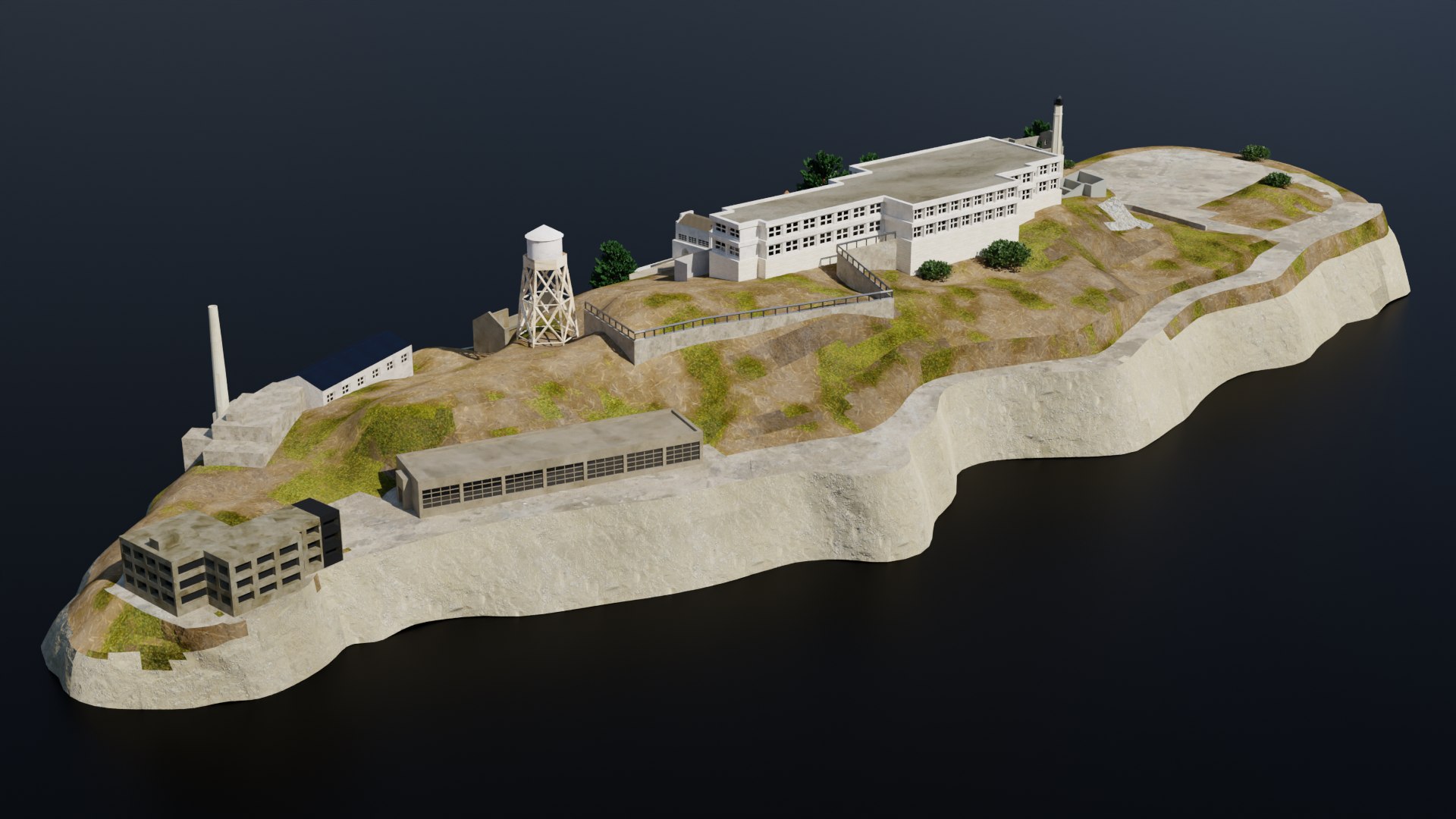 Alcatraz Island Model Turbosquid