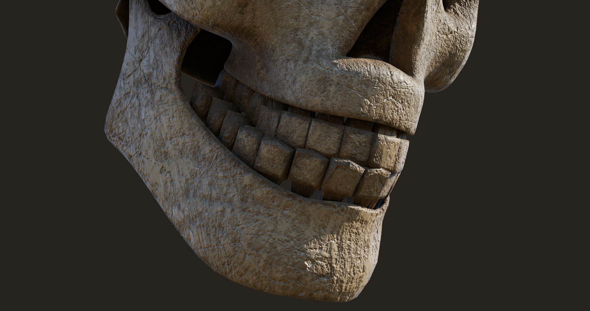 D Crack Skull With Pbr Unity Unreal Engine V Ray Arnold Textures