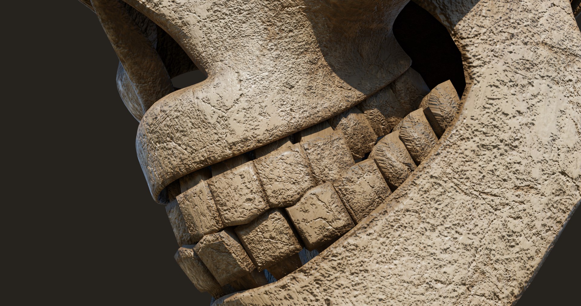 D Crack Skull With Pbr Unity Unreal Engine V Ray Arnold Textures