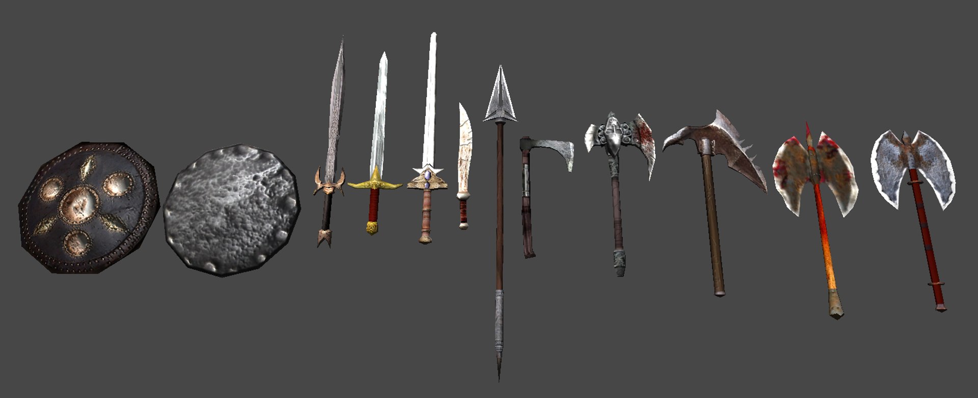 3d Weapon Pack Shields