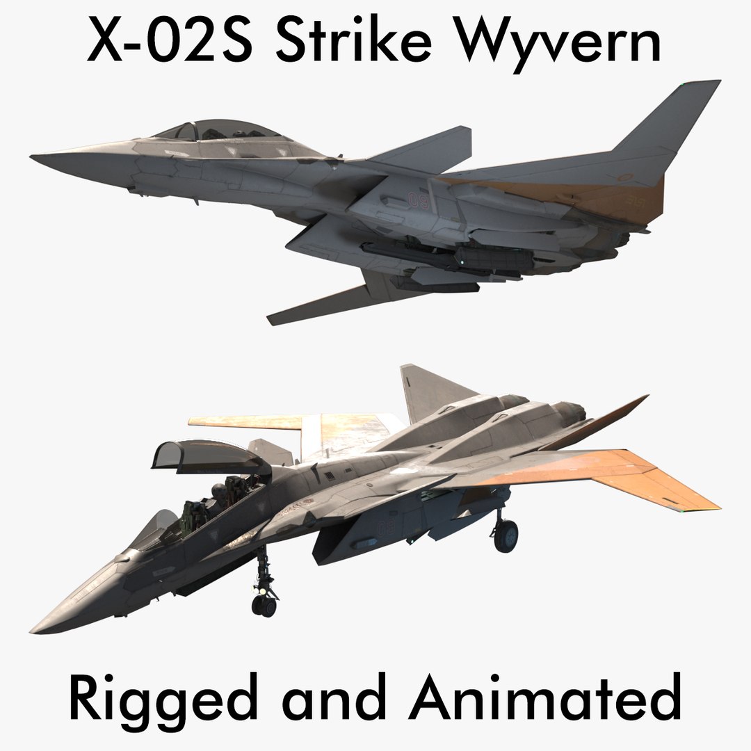 X 02S Strike Wyvern Rigged Animated 3D Model TurboSquid 1782368