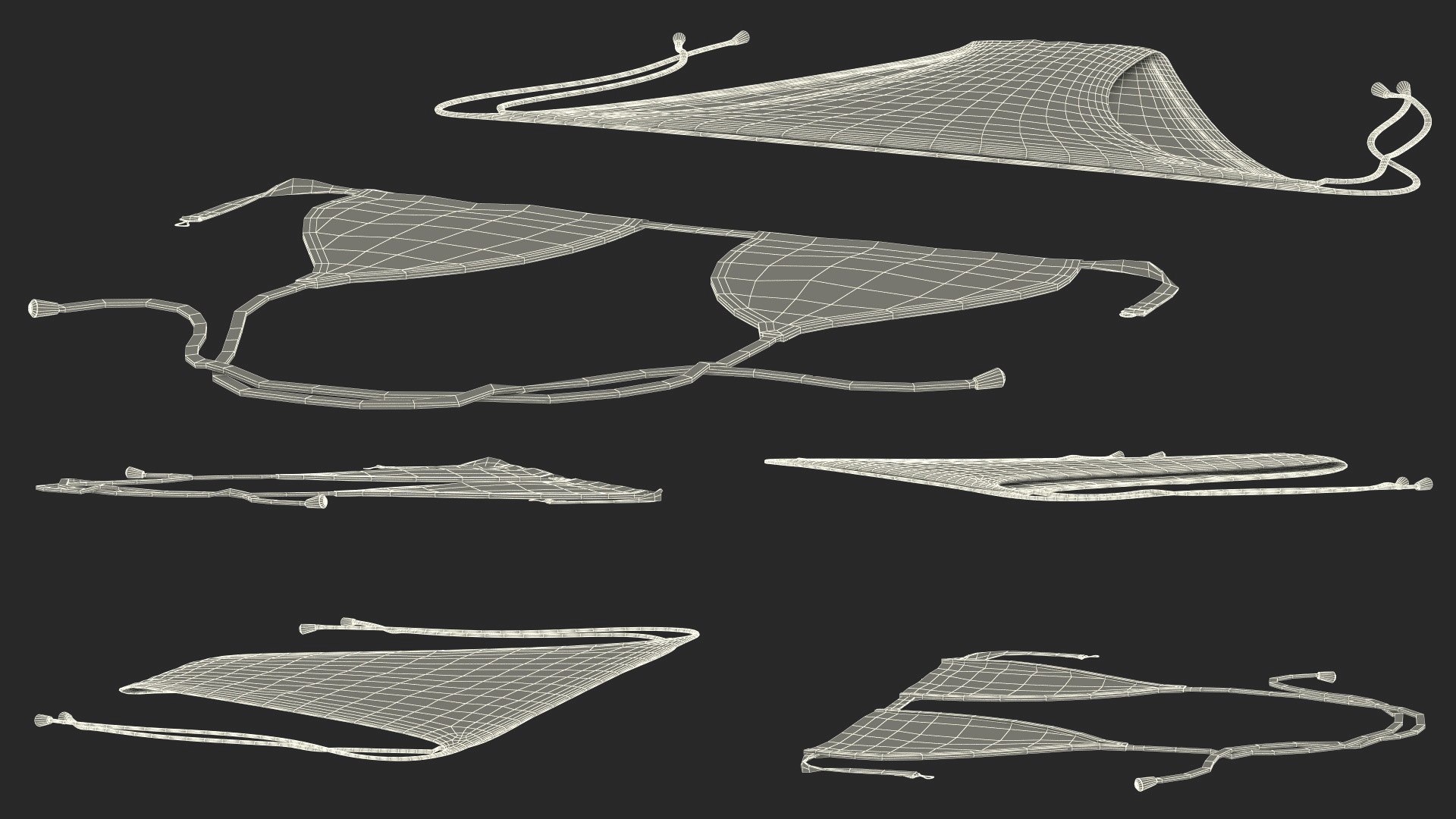 Bikini Set Two Piece D Model Turbosquid