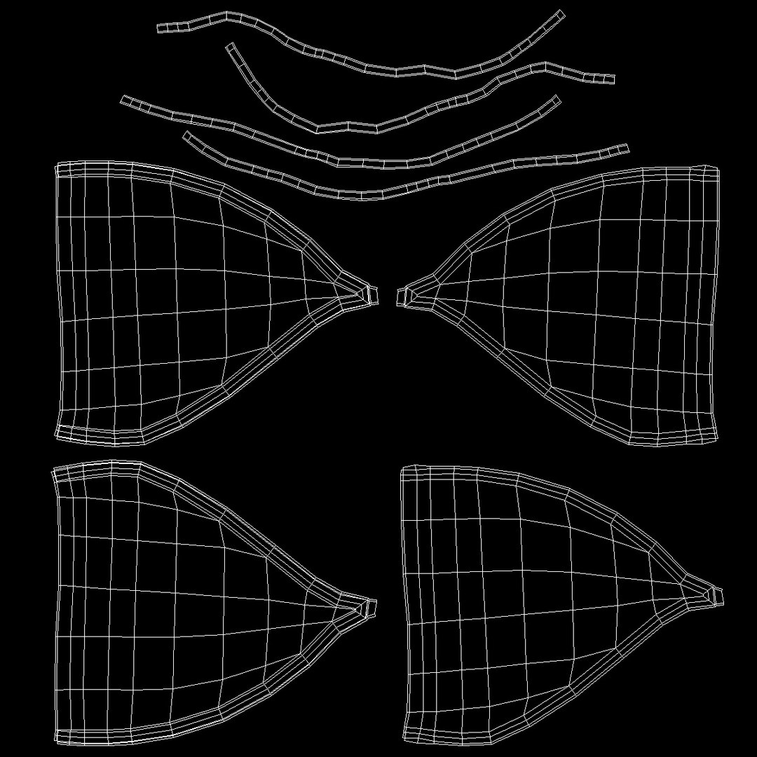 Bikini Set Two Piece D Model Turbosquid