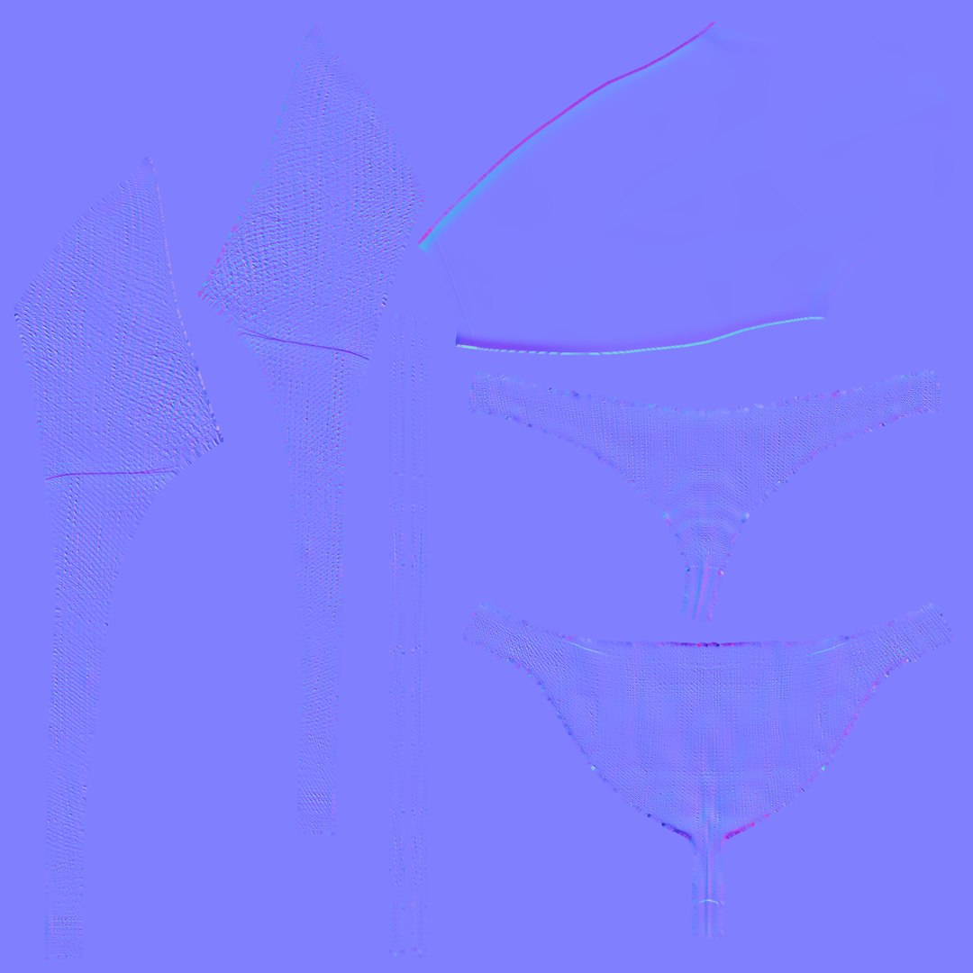 D Strings Bikini Set Model Turbosquid