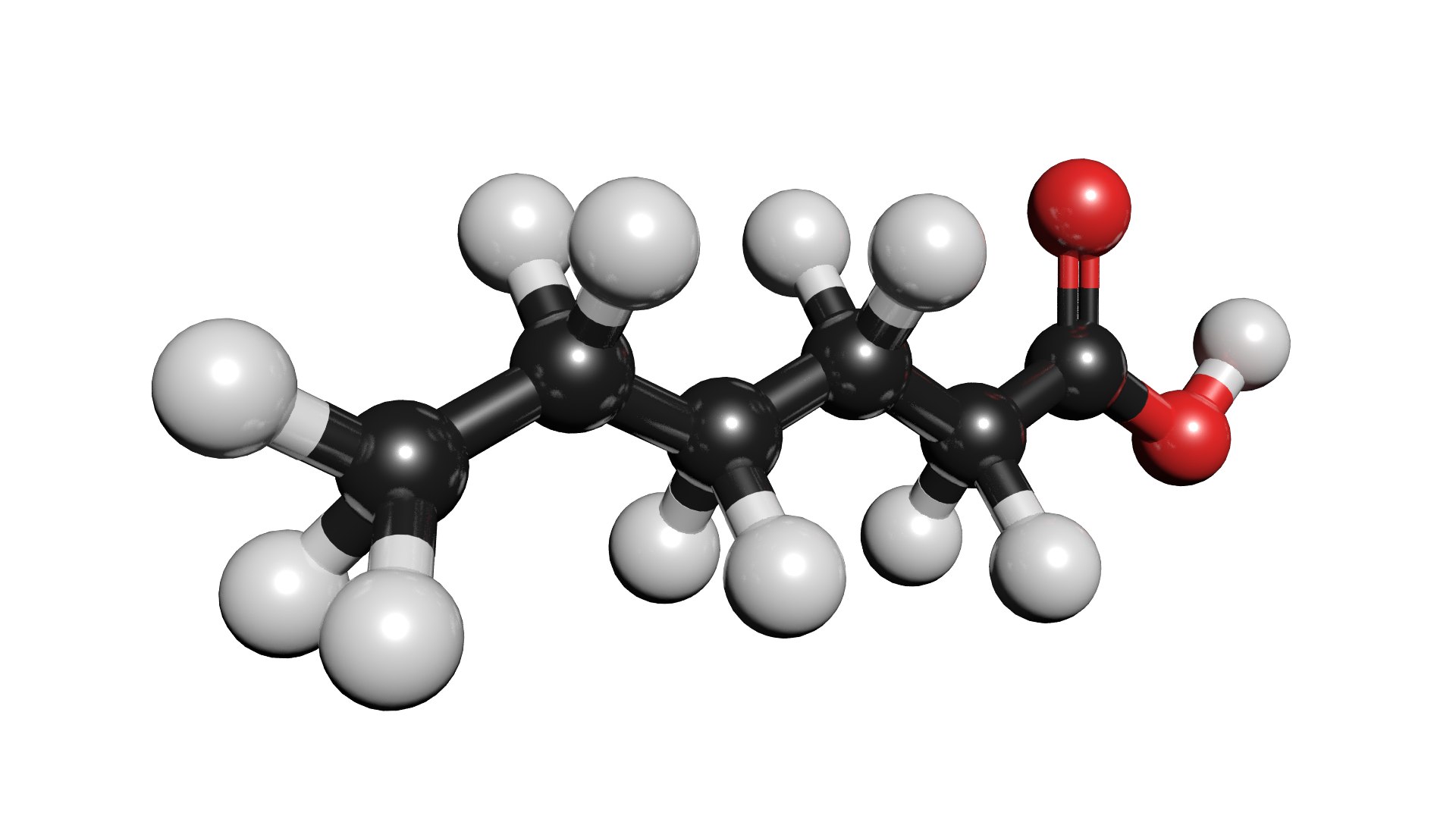 D C H O Caproic Acid Model Turbosquid