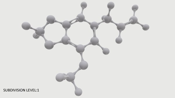 Myristicin Molek L Mit Pbr K K D Modell Turbosquid