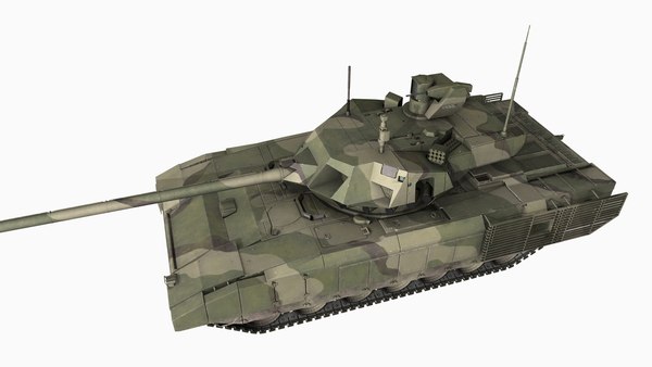 T14 Armata Russian MBT Game Ready Model Woodland PBR 14k Model 3D