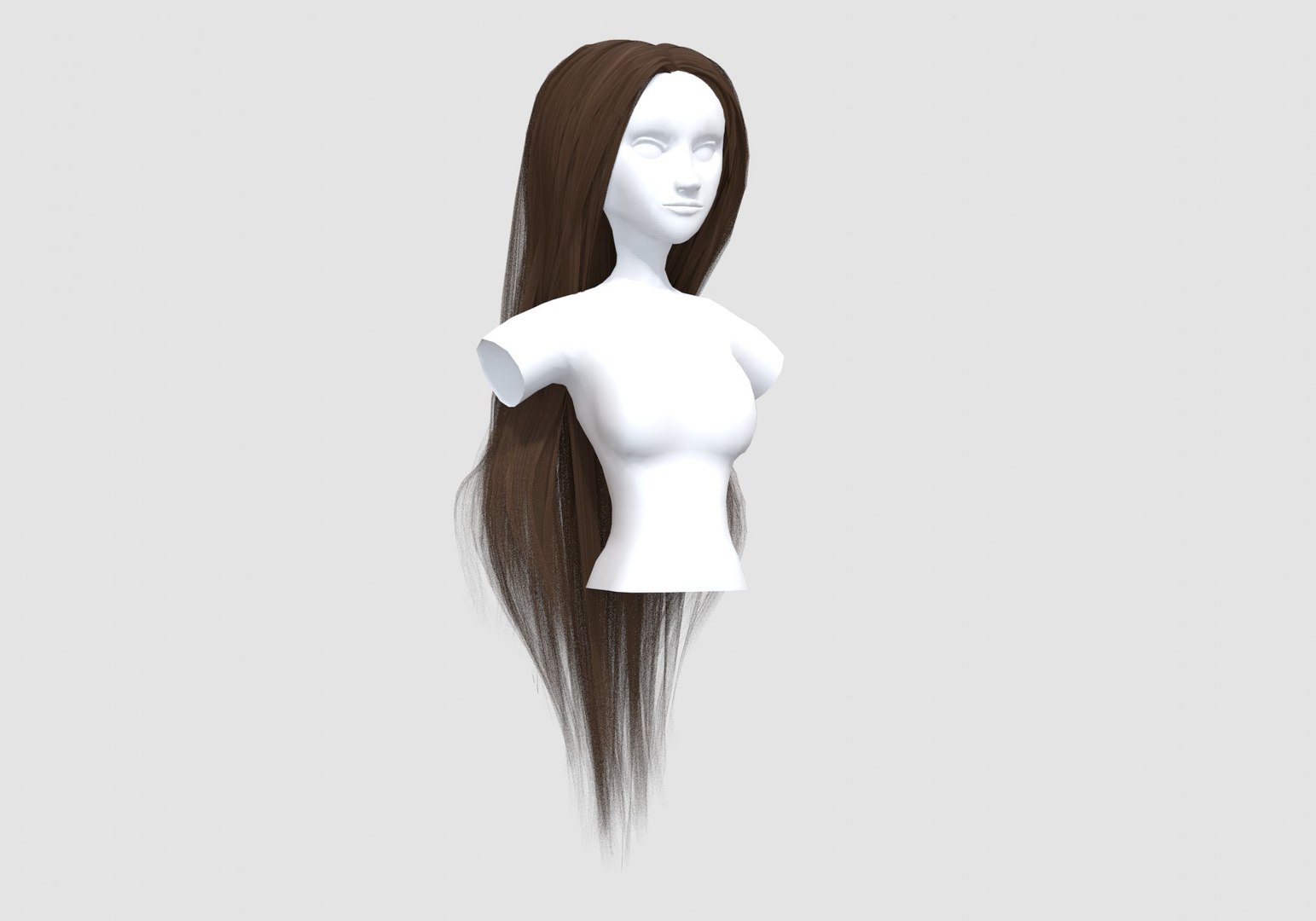 3D Straight Long Hairstyle TurboSquid 1939531