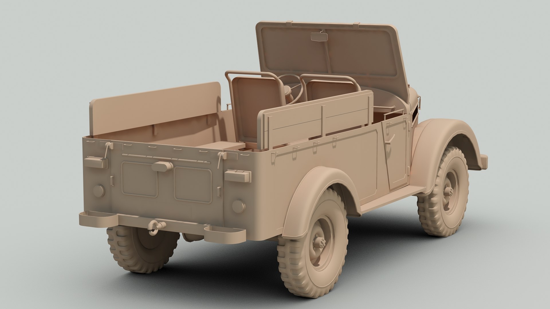 D Model Of Russian Gaz Jeep