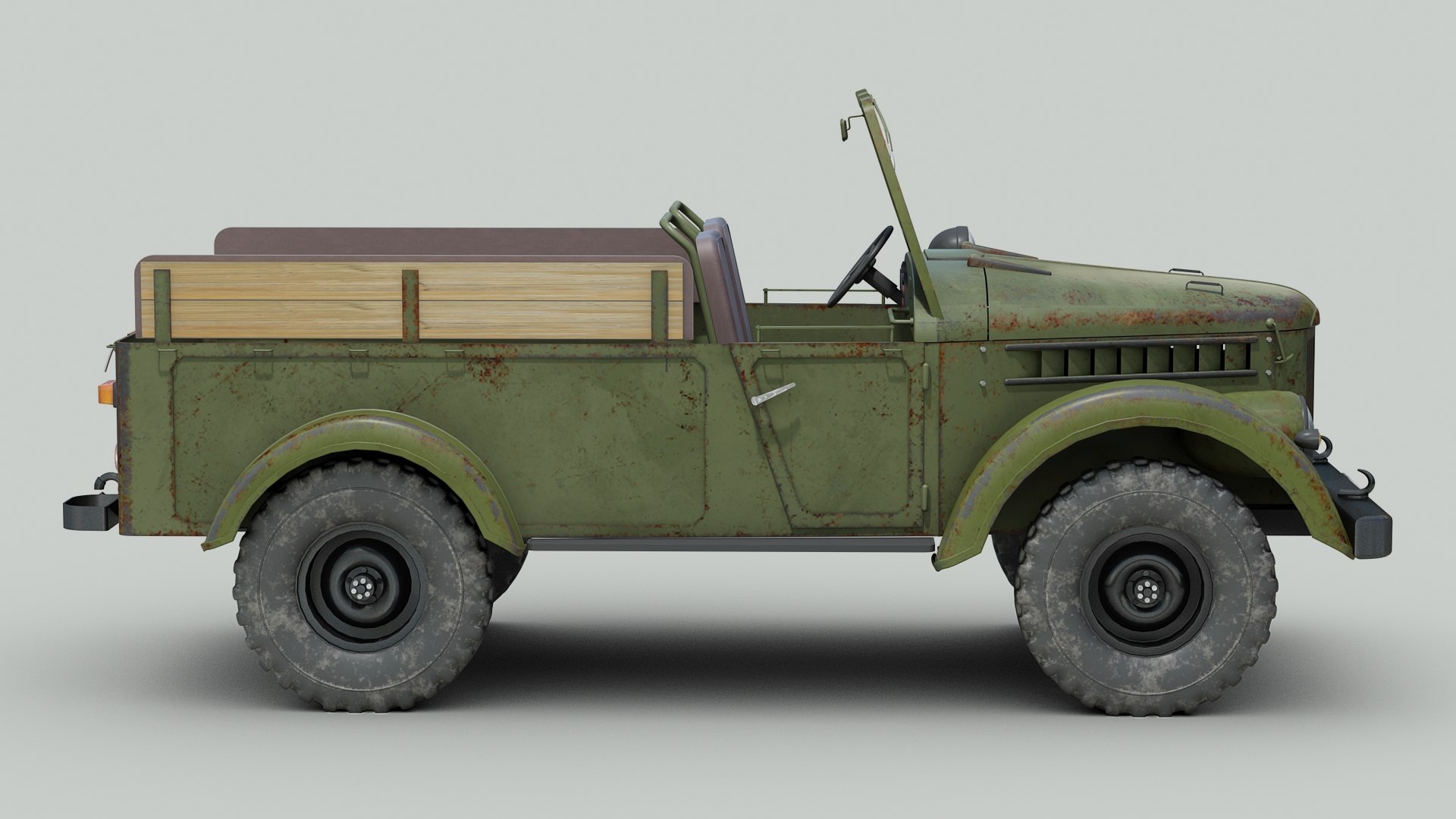 D Model Of Russian Gaz Jeep