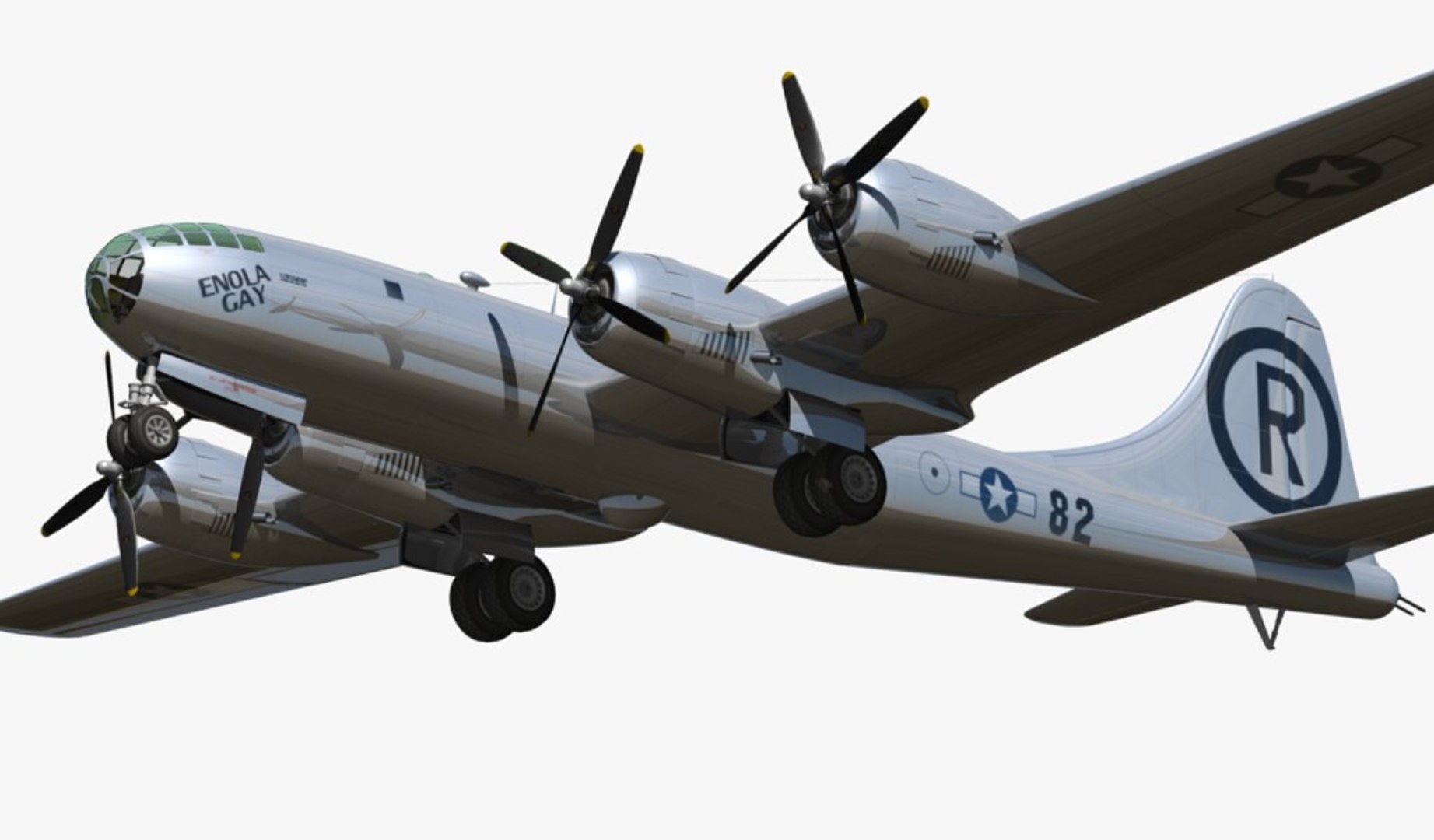 B 29 Superfortress Enola Gay 3d Model