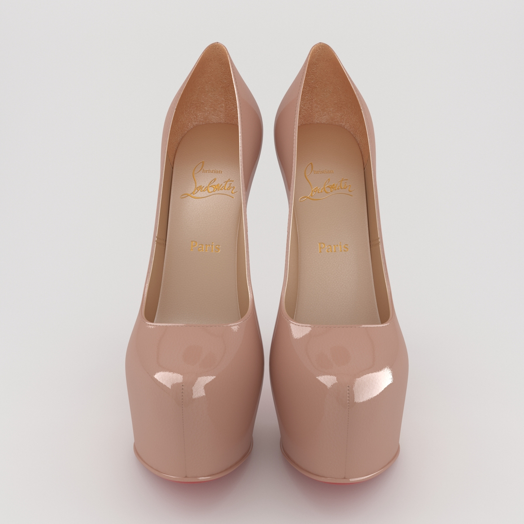 Christian Louboutin Daffodile Nude 3d Max